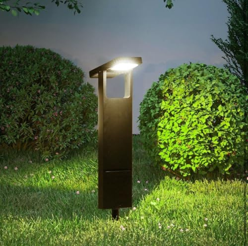 Partenopea Faretto Solare da Giardino LED 200LM con Picchetto, Luce Regolabile 3000K 4000K 6500K, Testa Inclinabile, IP65 Impermeabile, Lampada Esterno ABS per Aiuole Viali Decorazione