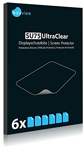 6X Savvies Ultra-Clear Screen Protector for Peugeot 208 i-Cockpit 7 (2016), accurately Fitting - Simple Assembly - Residue-Free Removal