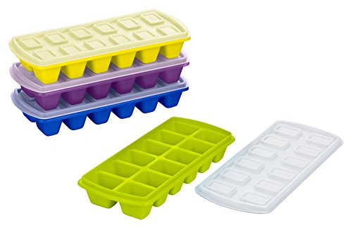 kigima cubetti di ghiaccio e forme di cubetti di ghiaccio Sets, Bunt, Rechteckig (4 Stk)