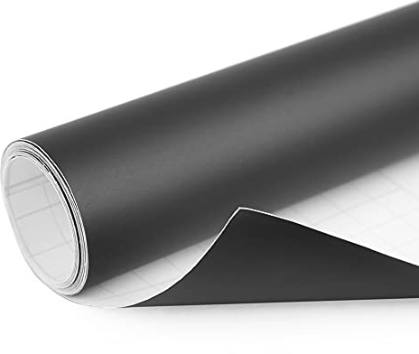 sourcing map Auto-Vinylfolie Blasenfrei Selbstklebend Für Universal | Matt Schwarz, 1 Stück, 152cm x 30cm, UV-Beständig, Wasserabweisend, Schmutzabweisend, Hitzebeständig, DIY-Aufkleber