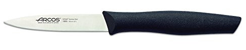 Arcos Serie Nova Caja 36 uds Cuchillo Mondador, Hoja de Acero Inoxidable de 85 mm, Mango de Polipropileno Color negro (36 UDS)