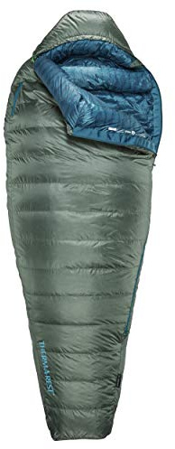Therm-a-Rest Unisex – Vuxen Questar Lightweight Down Mummy Sleeping Bag lätt dun-mamma sovsäck, balsam, liten, 0 grader