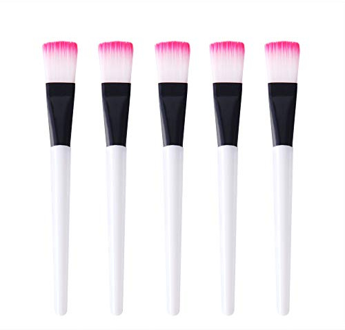Lot de 5 pinceaux en nylon pour masque facial, masque, sérum ou outil de maquillage
