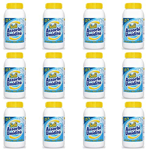 12 PZ RICARICA SALI ASSORBIUMIDITA' UNIVERSALI 750 GR UMIDITA' MANGIAUMIDITA'