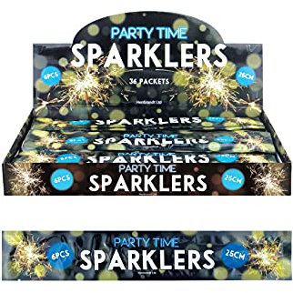 HENBRANDT Party Sparklers 6pcs Sparkler Wedding Birthday Halloween Diwali Bonfire Night Decorations