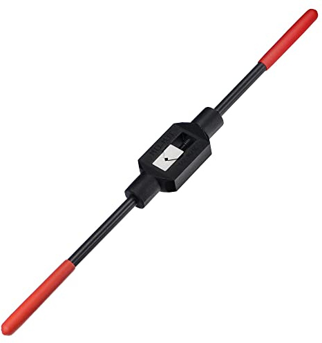 uxcell Adjustable Tap Wrench Handle for 1/2-1-5/16 (UNC/UNF) / Metric M13-M33 Taps, Thread Tap Holder Reamer Hand Tapping Tool for Machinist Repair with Plastic Dipped Handle