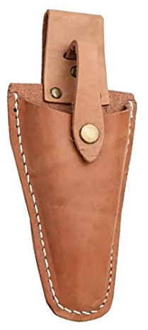 Leather Sheath Tool Holsters Garden Pruner Holster Leather Hand Pruner Sheath Garden Pliers Scissors Holder with Snap for Gardening Pruning Shears Scissor, Brown