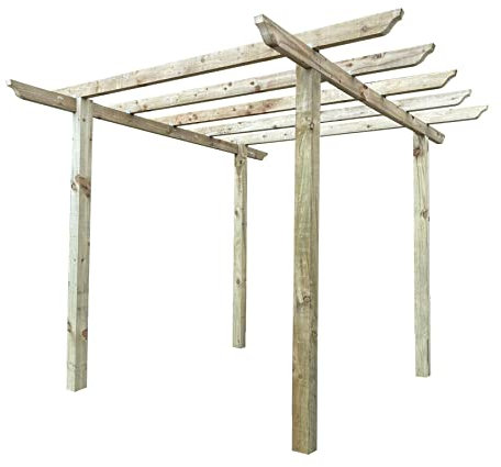 PGS Heavy Duty Wooden Pergola Kit Garden/Patio/BBQ/Hot Tub (Height: 2.4mtre | Width/Length 2.7m Champion Design Rafters)