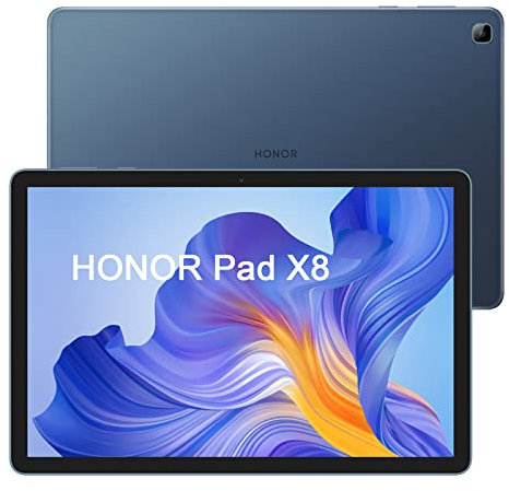 Honor Pad X8 Tablet, 4GB, 64GB, 10.1 inch Screen, 5100mAh Battery, 10W Wired Charging (Type-C), Magic UI 6.1, Based on Android 12, MediaTek MT8786, WiFi, with Google Service, Blue
