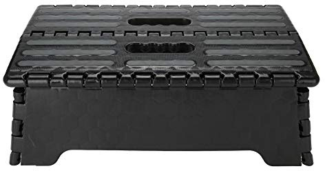 Ejoyous Taburete plegable portátil, taburete para niños mayores discapacitados, taburete de pie para niños, taburete antideslizante de plástico con asa de transporte para viajes, baño, coche paso