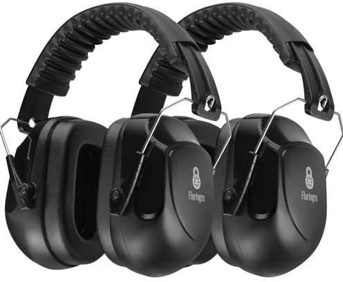 Floriogra 2 Pack 34dB Noise Canceling Headphones For Shooting, Hearing Protection Earmuffs, Ear Protection Headphones, Thickened Headband Ear Muff For Noise Reduction for Shooting, Construction,Mowing