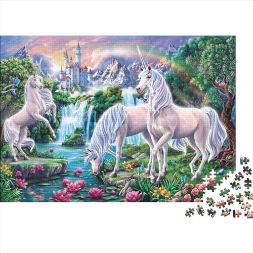 1000-teiliges Puzzle für Erwachsene, Puzzle 1000-teiliges Puzzle für Erwachsene, Puzzle für Erwachsene, kostenloses Einhorn, schwieriges und herausforderndes Spiel, 1000 Teile (75 x 50 cm)
