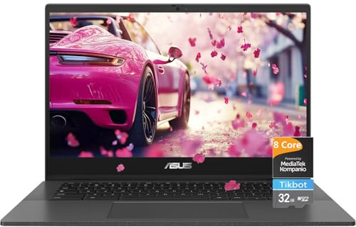 ASUS Laptop Chromebook con pantalla IPS FHD de 14 pulgadas - 8Core MediaTek Kompanio 520 - Google Chromebook School Student - Batería de larga duración - WiFi 6 - USB C - Ultraligero - 2024 (4 GB de