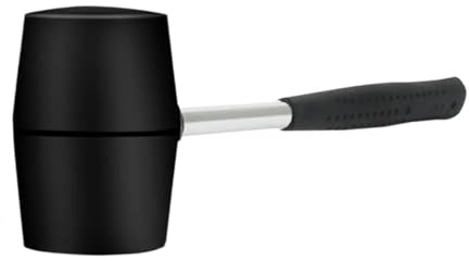 GSCLZ Gummihammer Tragbarer Gummihammer, doppelseitiger Haushaltsgummihammer, Handwerkzeuge for die Autoreparatur im Freien, Holzbearbeitung, Tür, Bodenfliesen FüR Bodenleger Handwerker(1000g)