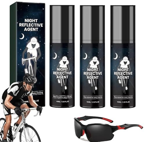 Zytuuob Glow in The Dark Spray Paint,100ml Long Lasting Reflective Glow Paints, Night Visibility Brighten Spray Paint for Christmas Decoration, Clothes, Bicycles, Skateboards, Fabric. (3PCS,White)