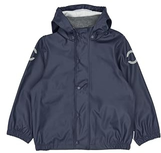 Mikk-line Unisex Regenjacke Kinder Wasserdicht und Winddicht | Regenjacke Mädchen und Jungen mit Reflektoren und Kapuze Abnehmbar | Leichte Matschjacke OEKO-TEX