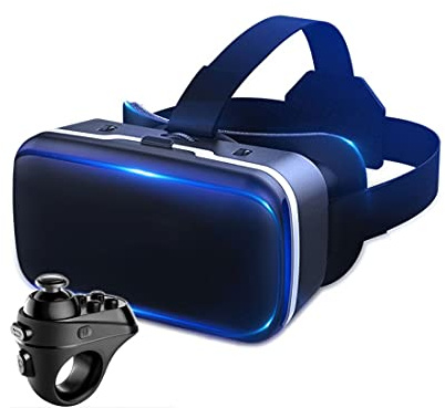 VR Headset mit Controller für 4,7-6,6 Zoll Handys - 3D-Spiele und VR-Videoerlebnis für Kinder und Erwachsene