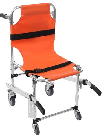 EMS-Treppenstuhl Faltbarer -Treppenstuhl Treppensteig-Rollstuhl Transport-Treppenstuhl,Treppenstuhl 160kg,für ältere Menschen Grüner