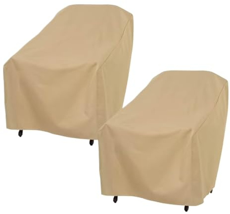 Housses de chaise imperméables pour pelouse, 82,68 x 85,8 x 78,7 cm, design robuste, protection de meubles, protection robuste pour porche, balcon, jardin, maison de plage, villa