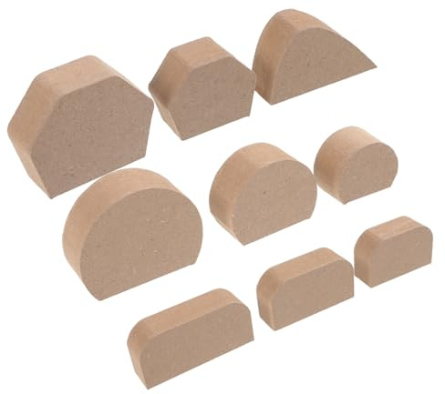 EXAOMBLE 9 Moldes Reutilizables para Formar Asas de Tazas de Cerámica Tablero Compacto, Herramienta para Modelado de Mango en Manualidades y Bricolaje, Pack de 9 Piezas