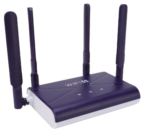 Luqeeg Router Wireless, Alte Velocità Internet WiFi6 4G 5G CPE LTE 300MBPS 4 Antenne Router Internet Wireless con Slot per Carta SIM per Telefono Laptop PC