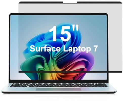 STARY Filtre de Confidentialité Magnétique Compatible Microsoft Laptop 7 | (2024) Film de Protection Anti-Espion 15 Pouces, Magnétique Amovible Protection D'écran