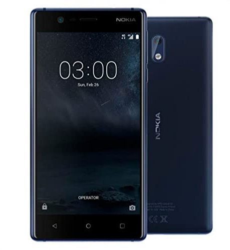 Nokia 3 SIM Doble 4G 16GB Negro, Azul - Smartphone (12,7 cm (5), 16 GB, 8 MP, Android, 7.0 Nougat, Negro, Azul)