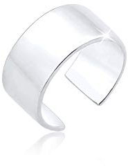 Elli Earcuff Silber 925 Ohrmanschette Damen Ohrringe für Frauen Ohrklemme Basic Durchmesser 8mm Helix 0306930217