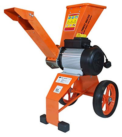 Forest Master FM4DDE Compact Self-Feeding Wood Chipper - 4HP Direct Drive, 2800W Electric Motor - Chips Branches Up to 50mm (2 inches) in Diameter