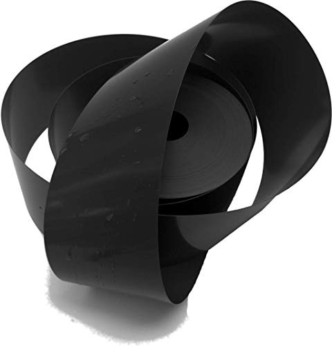 Sorton - Flexible Rasenkante Kunststoff, Beeteinfassung Rund - Beetumrandung PVC, Blumenbeet Umrandung unsichtbar - Rasen und Beetbegrenzung hergestellt aus altplastik (10 cm x 25 Meter, Schwarz)