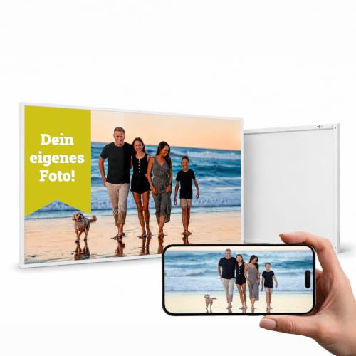 WANDURLAUB - Acrylglas Bild personalisiert 100x60 cm – weißer Rahmen | Foto auf Acrylglas drucken lassen – eigenes Wandbild mit Ultra HD Druck, Aluminiumrahmen, Wandhalterung, Made in Germany