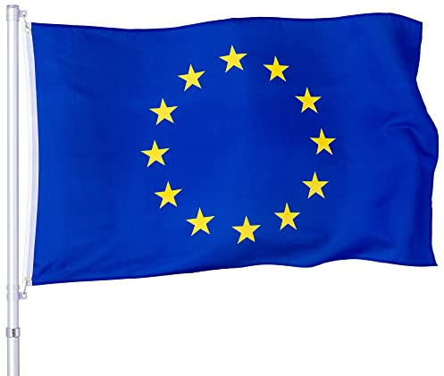 OZSEN Drapeau de l'Union européenne - 91 x 152 cm - 100% polyester - Œillets métalliques pour l'extérieur