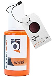 uniQum Autolack Lackstift Kompatibel/Ersatz fürs Auto für Audi SHIRAZROT LY4S Autolack Reparatur 30 ml