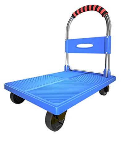 WANGPP Carrello di Trasporto Pieghevole,Carrello Portapacchi,Aiuto for Il Trasporto con Ruote, Adatto for Bagagli, Shopping, Viaggi, traslochi e Ufficio (Color : Blue, Size : 70 * 42cm(B))