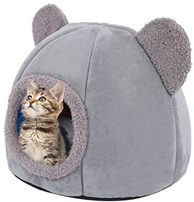 Katzenhöhle Katzenbett Katzenhaus Katzenbett für Indoor-Katzen Katzenzelt mit abnehmbarem waschbarem Kissen umweltfreundliche Filz-Katzenhöhle waschbar für Indoor-Katzen und Kätzchen