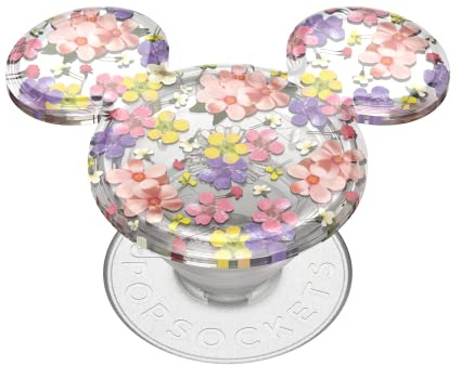 PopSockets Adhesive Phone Grip, Holder, Phone Stand, Disney - Translucent Mickey Cascading Flowers