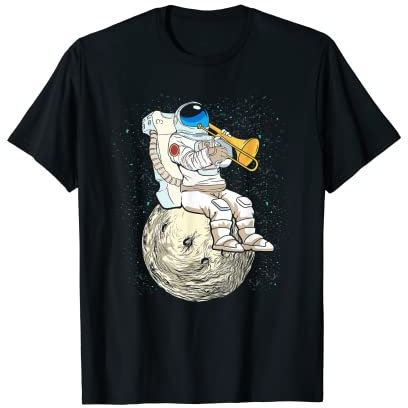 Astronaut Posaune Jazz Musik Blaskapelle Posaune T-Shirt