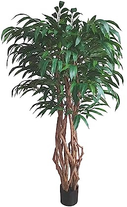 Crazy Weeping Ficus 150cm DA Kunstbaum künstlicher Baum Pflanze Dekobaum Seidenblumen Roß
