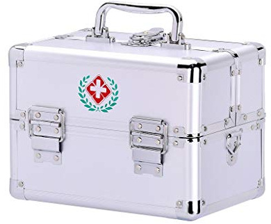 Erste-Hilfe-Kasten Erste-Hilfe-Kasten, Medikamenten-Aufbewahrungsbox, dreischichtiger Medizinschrank mit großem Fassungsvermögen, Aufbewahrung von Haushaltswaren, mit Griff-Erste-Hilfe-Kasten (G