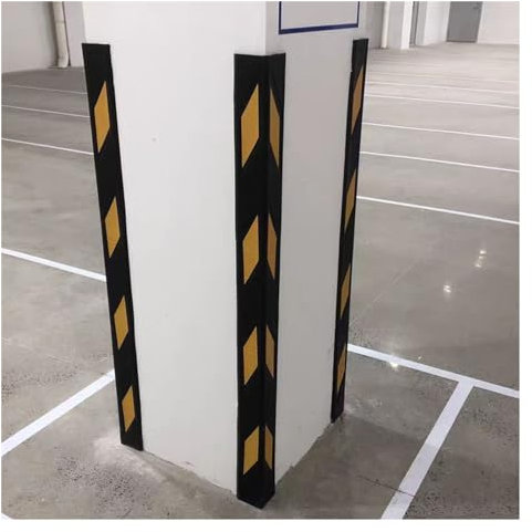 Protector Columnas Garage Protector de Esquina de Pared para garajes, Tiras anticolisión de Columna de Goma Reflectante, Protector de Esquina de Pared de protección de Garaje, 1 cm de Espesor