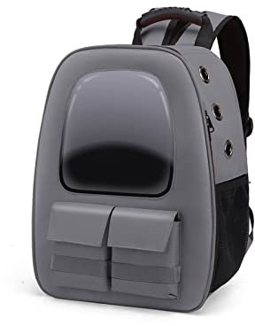 Windmilne Katzenrucksack, Reiserucksack, Haustiertasche, Katzenrucksack, tragbare Picknicktasche für Haustiere (grau)