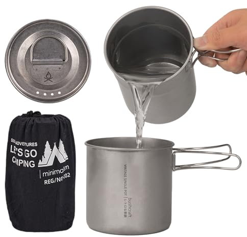 Ungtyb Pots de camping, ensemble de camping - Outil de cuisson en acier inoxydable | Deux casseroles pliantes portables avec poignée pour camping camping pour voyage pour