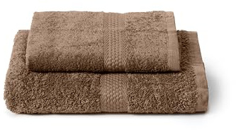Caleffi Set 2 Asciugamani Viso e Ospite 40x60 + 55x100 cm 100% Cotone | Spugna morbida e assorbente, coppia viso + bidet, tinta unita, resistenti ai lavaggi, uso quotidiano