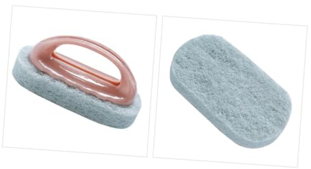 Handgriff Reinigungsbürste Badewanne Küchenreinigung Rosa Pp Spezialfaser | Küchenschwamm mit Griff, für Kochfeld und Wanne, Schonend zur Oberfläche, Schützt die Hände