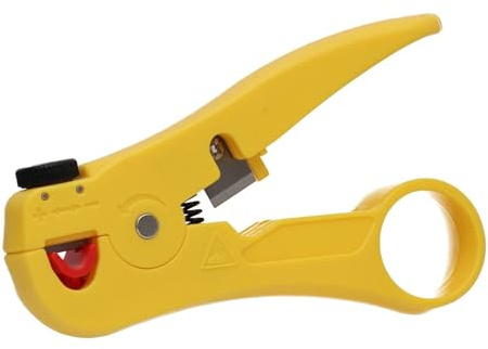kenable Network Cable Stripper Tool for Cat5e Cat6 Cat6a Cat7 Cat8 Ethernet Cables | Adjustable 3.5-9mm Diameter | Professional Wire Cutter Stripping Tool | Yellow