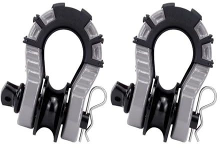 BMLGPGBCDW Car Shackles Pulley 3/4 D Ring Shackle 70548 Lbs Break Strength With 7/8 Pin With Tow Strap Winch Accessories(GREY)