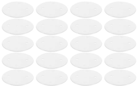 Gatuida Plaque de Recouvrement Plate pour Plafond et Mur en Plastique Rond, Couvercle Électrique Rond, Lot de 20 Pièces, Usage Mural et Plafond, Accessoire Électrique Polyvalent