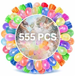 555 PCS Water Balloons, 10 Second Rapid-Filling Self-Sealing Water Bombs