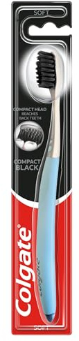Colgate Compact Black Soft Manual Toothbrush x 12