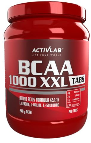 Activlab BCAA 1000 XXL Tabs, 240 Tabletten, Aminosäuren, L-Leucin, L-Isoleucin, L-Valin, Muskelprotein, Fitness, Muskelregeneration, Sportnahrung